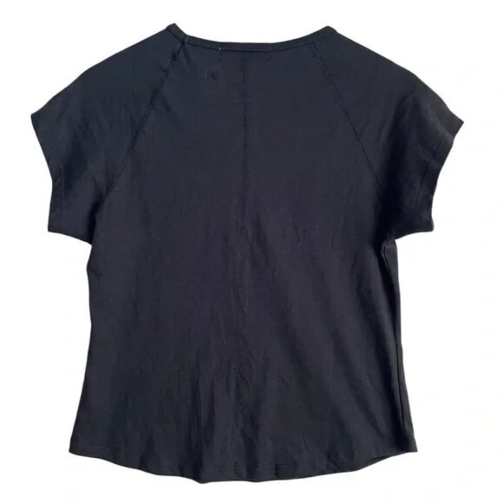 Rebecca Minkoff Black Fringe Shoulder Tee Top Size‎ S NWOT Embellished Chic - Picture 6 of 7